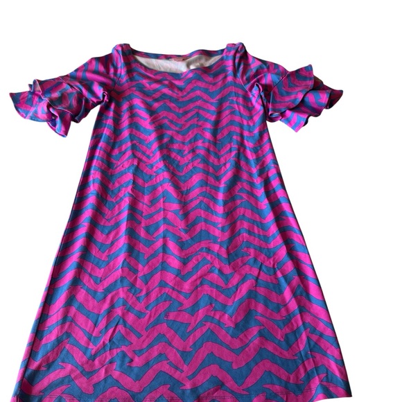 Lilly Pulitzer Vibrant Pink and Blue Dress - Picture 3 of 11